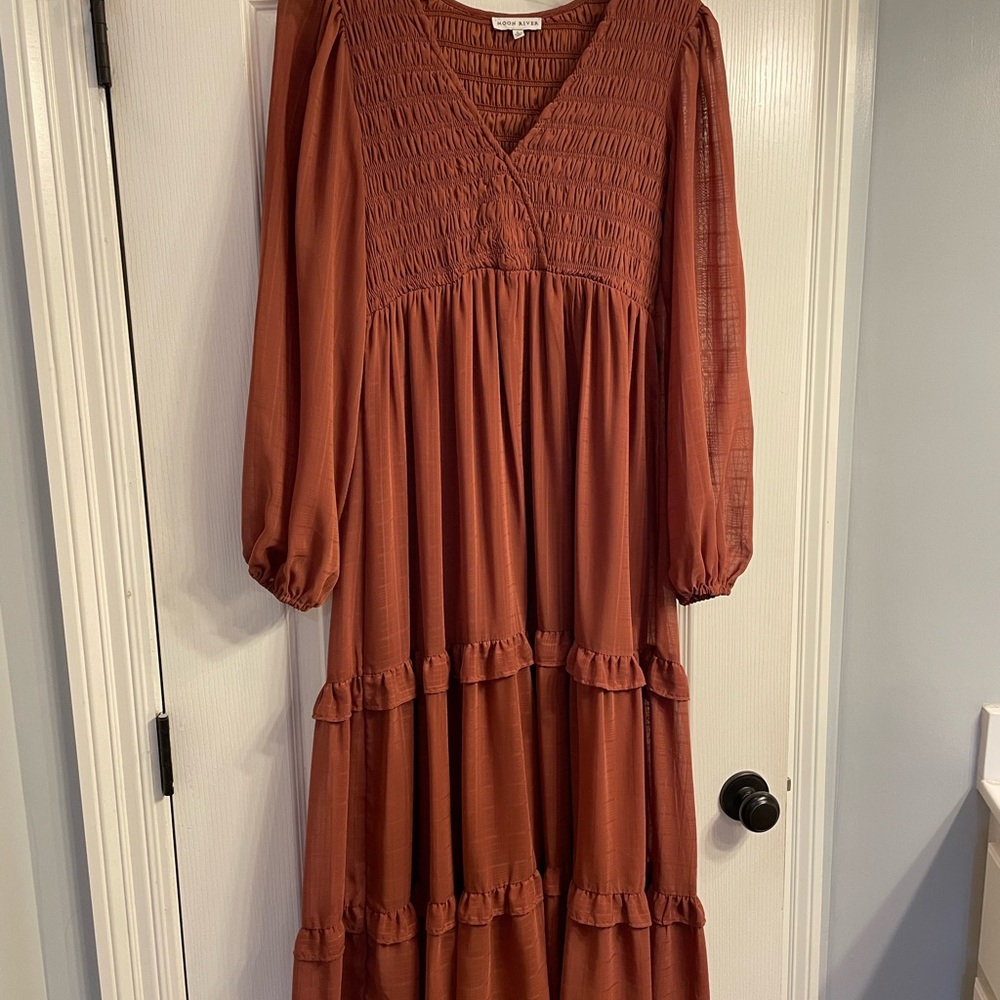 Maxi/midi dress with texture